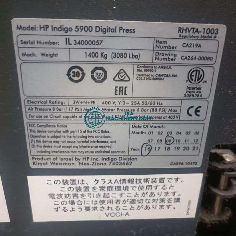 Show advert HP Indigo 5900 digital printing machine