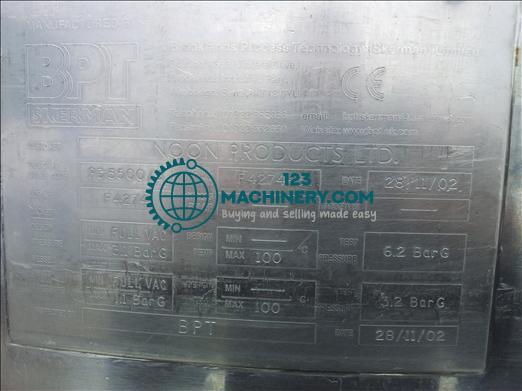 BPT Skerman 500L vacuum cooling vessel