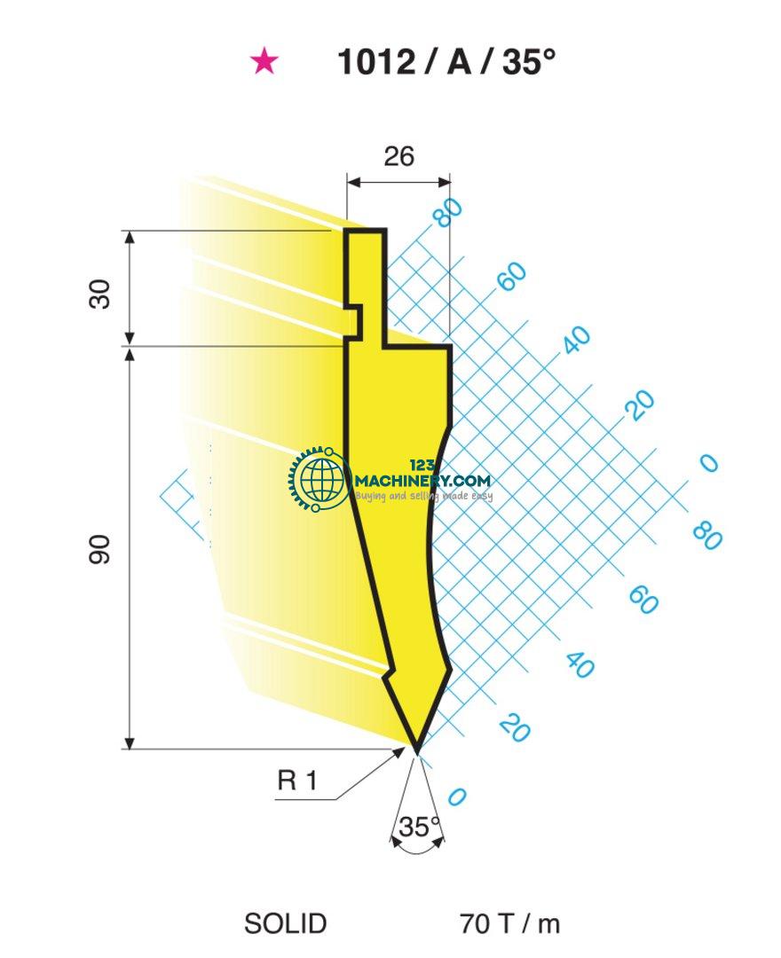 Bending tool EURAM upper tool 1012/A/35°