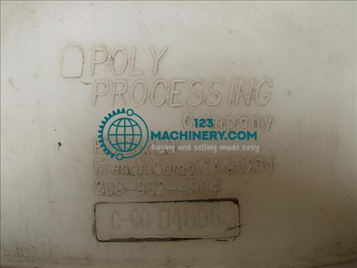 Poly Process 1000L plastic storage vessel in fork 