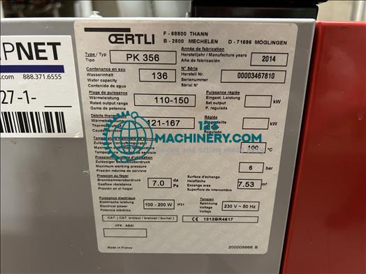 Oertli PK356 Hot water boiler