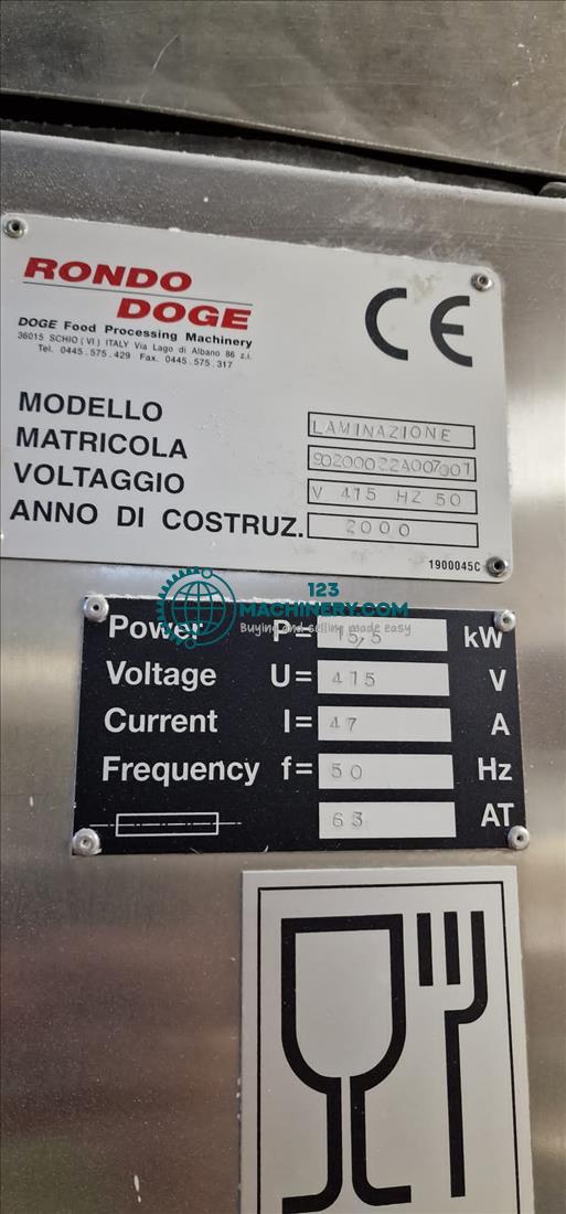Rondo Laminazione pastry sheeting line