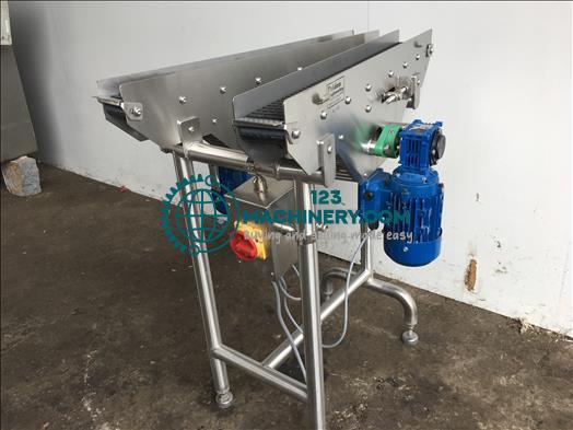 Priden stainless twin lane V conveyor