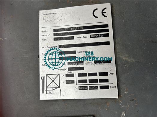 Pokaż ogłoszenie Toyota 8FGF18 Forklift truck