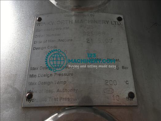 Mostrar anuncio Winkworth PV35 steam jacketed kettle