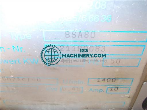 Erka BSA 80 80 Sheeter for Dough Strands (pretzel)