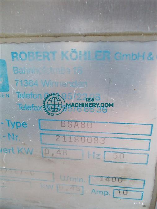 Erka BSA 80 80 Sheeter for Dough Strands (pretzel)