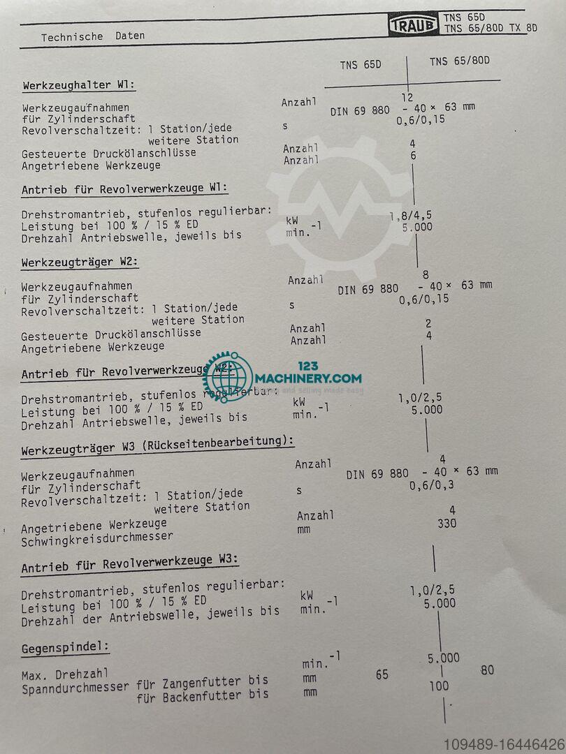 Toon advertentie TRAUB TNS 65 D / 5 - Achs CNC Drehmaschine