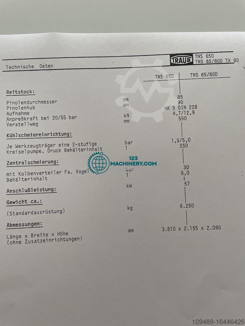 Toon advertentie TRAUB TNS 65 D / 5 - Achs CNC Drehmaschine