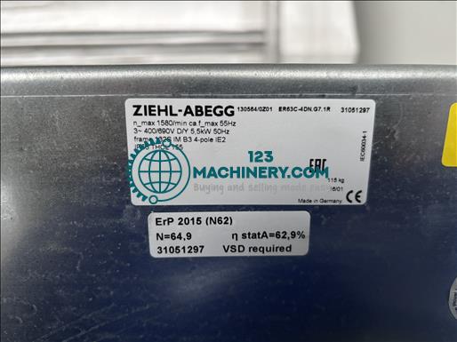 Ziehl Abegg ER63C4DN Centrifugal fan