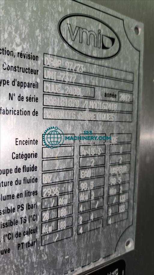 Pokaż ogłoszenie VMI 2400L High shear mixing vessel