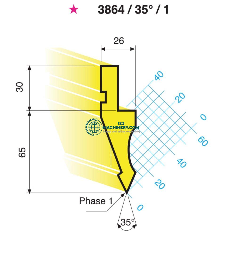 Bending tool EURAM upper tool 1012/35°/1
