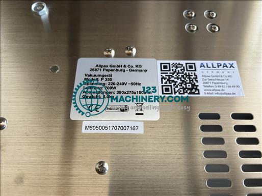 Pokaż ogłoszenie Allpax P355 Vacuum sealer