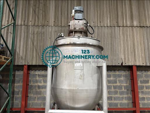 Show advert Tourell Gardner 1500L jacketed mixing vessel