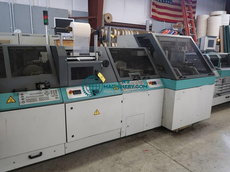 Show advert Kolbus casing-in line HD 142-P, BF 527 + FE 604