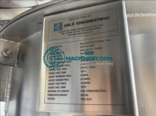 Able Engineering 500L Chocolate Tank