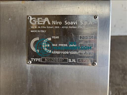 GEA Niro NS2006P Piston homogeniser