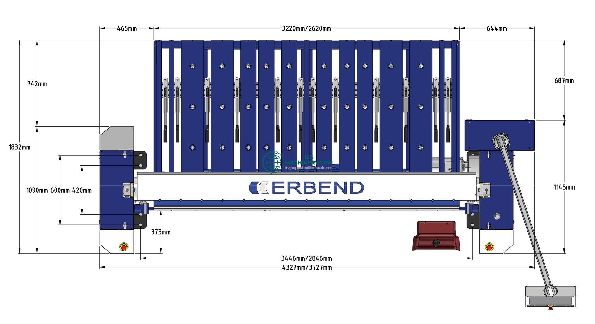 Motorized folding machine ERBEND MFG 2515