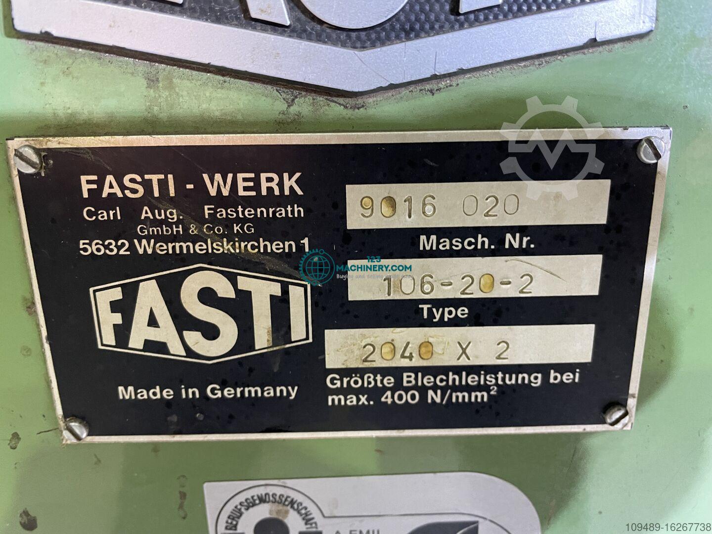FASTI - Motorische Dreiwalzenrundbiegemaschine Typ
